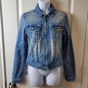 MAISON SCOTCH Distressed Denim Jacket